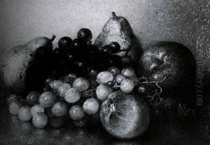 Still Life With Fruit On A Ledge by Franklin Harrison Miller
