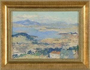 Landscape With House And Distant Mountains Landscape With House And Distant Mountains