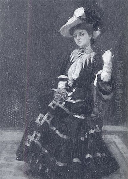 The Nosegay Of Violets - Portrait Of A Woman - view 1