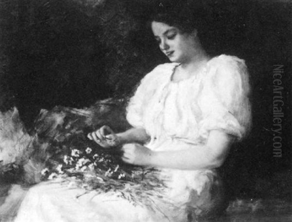 Woman Arranging Flowers - view 1