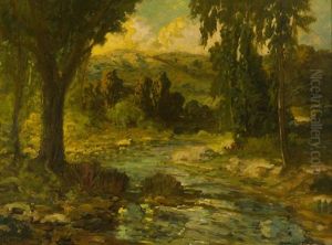Stream Through A Spring Landscape