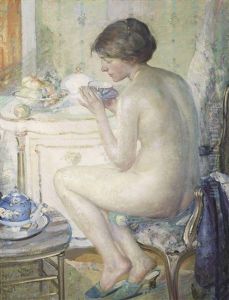 Woman In A Boudoir by Richard Edward Miller