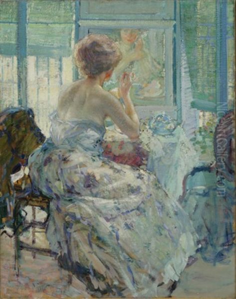 Woman At Her Vanity With Earring, 1910-1914 - view 1