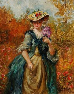 Woman With Flowers