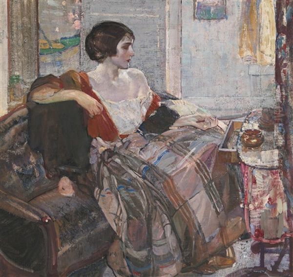Woman Seated At A Dressing Table - view 1
