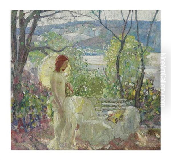 Girl With Parasol - view 1