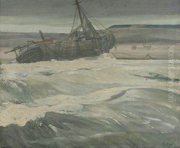 A Beached Fishing Boat - view 1