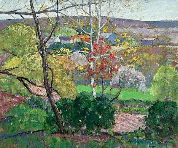 Summer Landscape With Farm Building - view 1