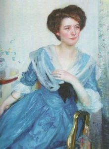 Lady In Blue by Richard Edward Miller