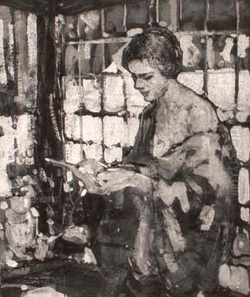 Woman Reading - view 1