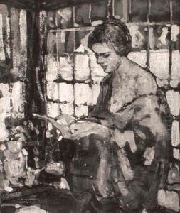 Woman Reading by Richard Edward Miller