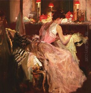 Sewing By Lamplight