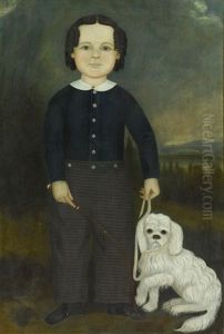 Portrait Of A Boy And His Spaniel by Samuel Miller