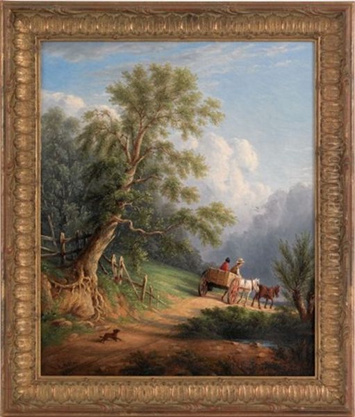 Landscape With Figures On A Cart - view 1