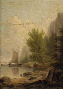 Landscape With Boats by William Rickarby Miller