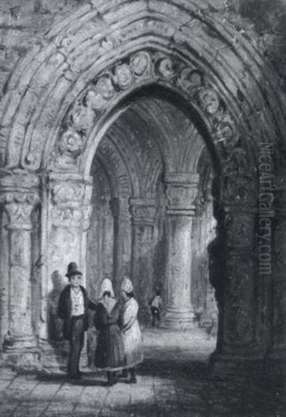 Doorway In Ruin, Normandy, France - view 1