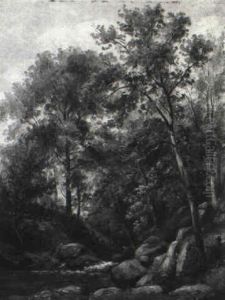 A Westchester Brook Scene by William Rickarby Miller