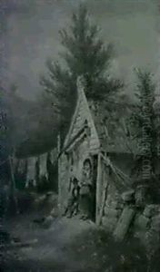 A Shanty On The Walkill, Ulster County; And A Country Cottage by William Rickarby Miller