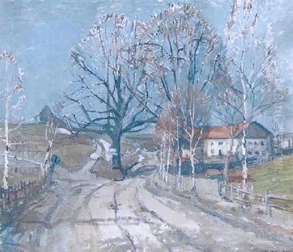 Weggabelung Mit Bauernhofen - view 1