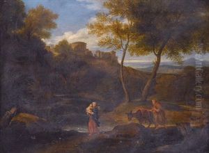 The Flight Into Eygpt by Jean Francois (Francisque) Millet the Younger