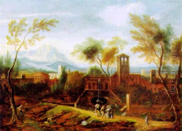 Ideale Landschaft Mit Figuren - view 1