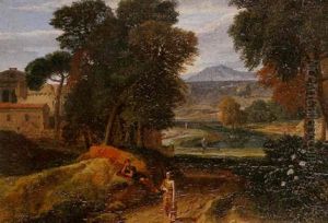 A Classical Landscape With Travellers A Classical Landscape With Travellers