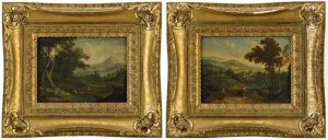 Danae Och Actaeon Samt Mytologiskt Motiv (2 Works) by Francisque Millet
