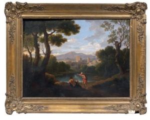 Paysage Au Lac Et A La Forteresse