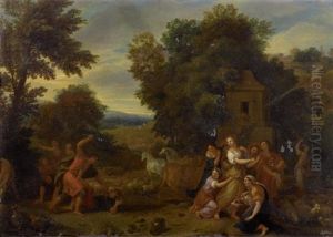 Moses, Der Die Hirten Vom Brunnen Von Midian Vertreibt