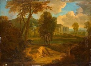 An Italianate Landscape With A Villa