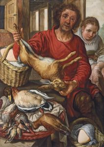 A Game-seller At Market by Huybrecht Beuckelaer
