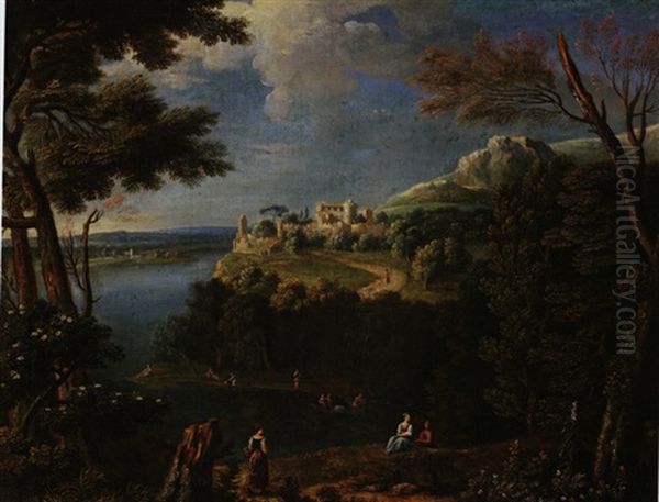 Arkadische Landschaften (+ Hirtenstaffage; Pair) - view 1