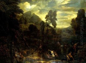 Personnages Dans Un Paysage