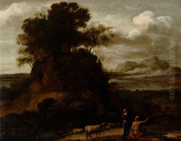 Landskap Med Herdar Och Boskap - view 1