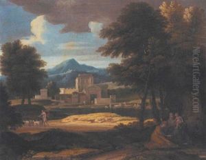 A Classical Landscape With The Rest On The Flight Into Egypt