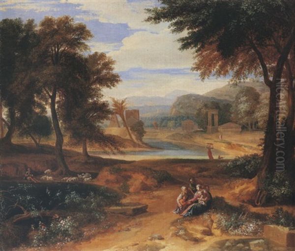A Classical Landscape With The Holy Family, The Infant Saint John The Baptist And Saint Elizabeth - view 1