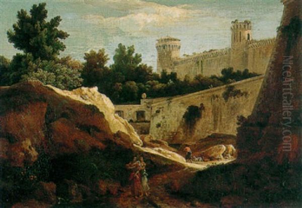Orpheus And Eurydice In A Classical Landscape - view 1