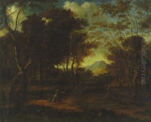 A Wooded Landscape With Diana Hunting