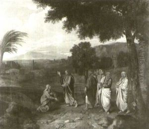 Christ And The Woman Of Canaan by Francisque Millet