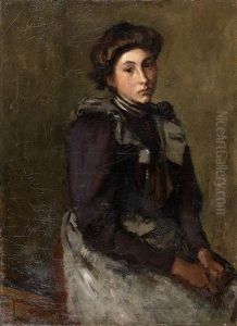 Portrait De Jeune Fille Assise by Geraldine Millet