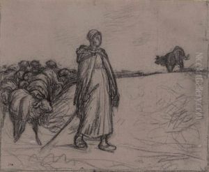 The Return Of The Shepherdess by Jean-Francois Millet