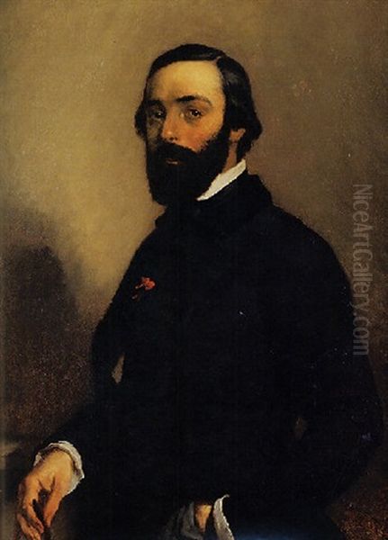 Portrait Of A Man Holding A Cigar - view 1