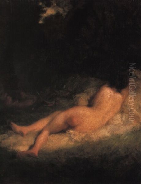 A Sleeping Nymph Watched By A Satyr - view 1