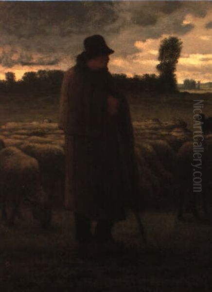 Shepherd And Sheep - view 1
