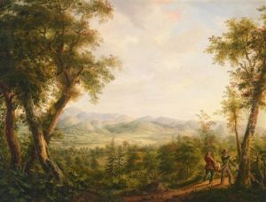 Weite Landschaft Mit Jagern by Thaddaus Millian