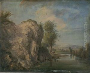Seelandschaft Mit Felsen by Thaddaus Millian