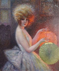 Jeune Femme Aux Lampions