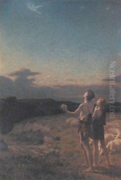 Shepherds Transfixed By A Celestial Vision - view 1