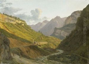 Vue Des Eaux-chaudes Dans Les Basses-pyrenees