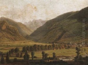 Ziegenhirte Im Hochgebirge by Alexandre Louis Robert Millin Du Perreux